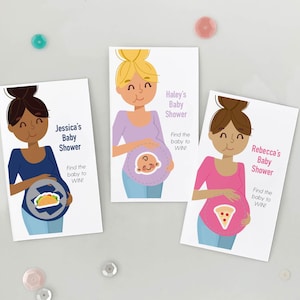 Trouvez le jeu Baby Scratch Off, le jeu Baby Shower, les grattages de loterie, les cartes de tombola (ensemble de 12)