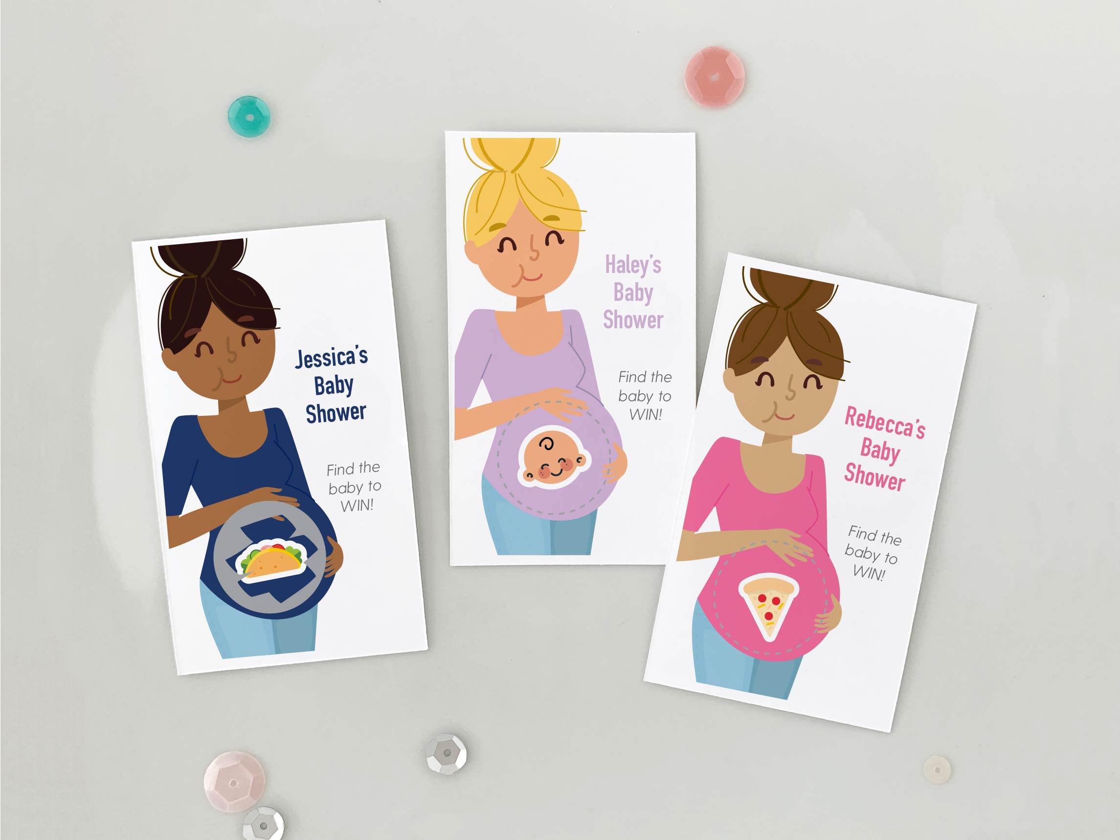 Find the Baby Scratch Off Game: Baby Shower Raffle Cards (Set of 12)