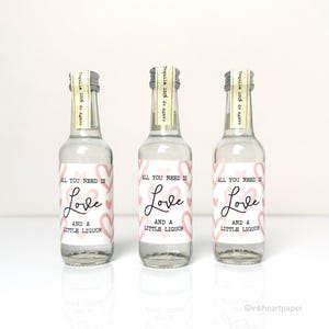 Valentines Day Party Favors, Galentines Day Gift for Friends, 50ml Casamigos Labels, Mini Liquor Bottle Labels, Valentines Day Decorations