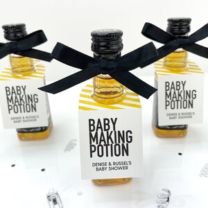 Personalized Baby Making Potion Mini Bottle Tags: Shower Favors (set of ...