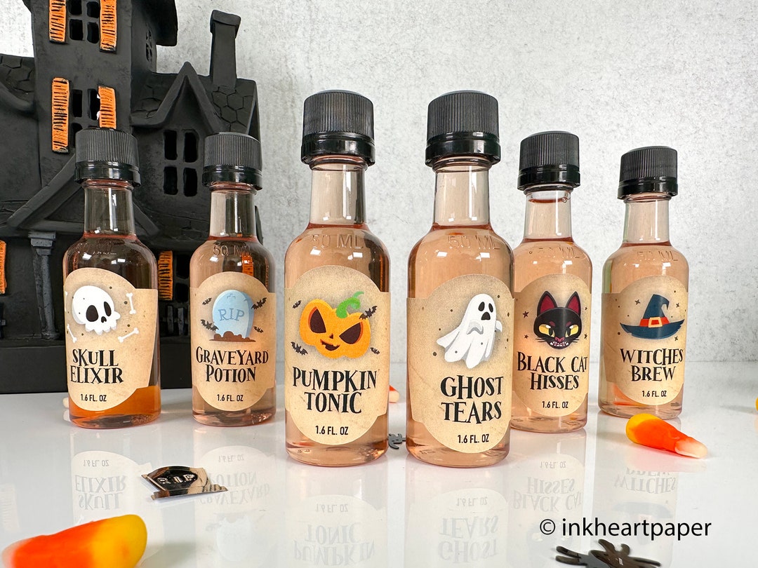 Halloween Potion Labels, Witches Brew Wine Labels, Alcohol Labels ...