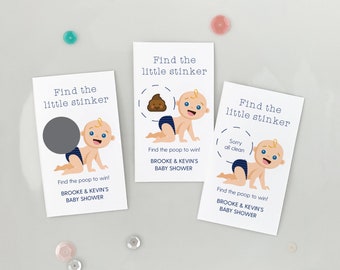 Dirty Diaper Baby Shower Scratch Off Game (Set of 12)