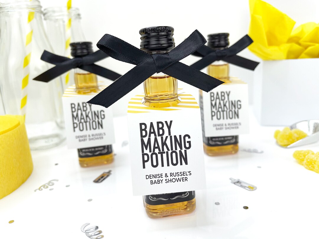 Baby Shower Favor Tags Baby Making Potion Mini Bottle Tags (set of 12 ...