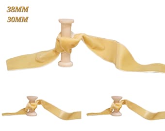 Cinta Terciopelo Lujo Oro Miel 30MM 38MM