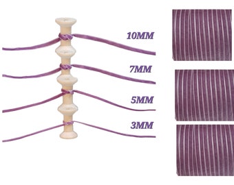 Nastro in velluto malva di qualità premium 3 mm 5 mm 7 mm 10 mm