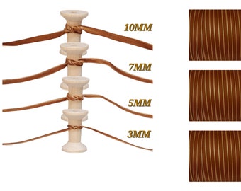 Golden Brown Luxury Velvet Ribbon 3MM 5MM 7MM 10MM