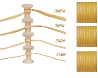 Cinta de terciopelo de oro miel calidad premium 3 mm 5 mm 7 mm 10 mm
