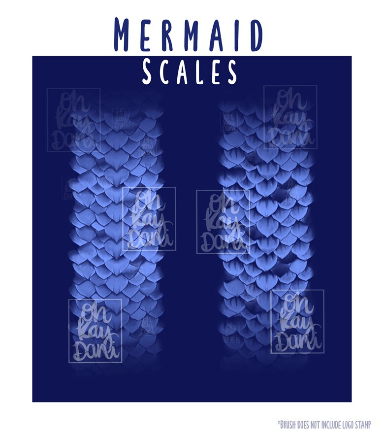 Custom Mermaid Scale Procreate Brush Mini Brush Set Fish Etsy