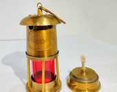 Nautical Minors Hanging 6 quot Mini Oil Lamp Marine Maritime Decor Home Garden Vintage Gift Item