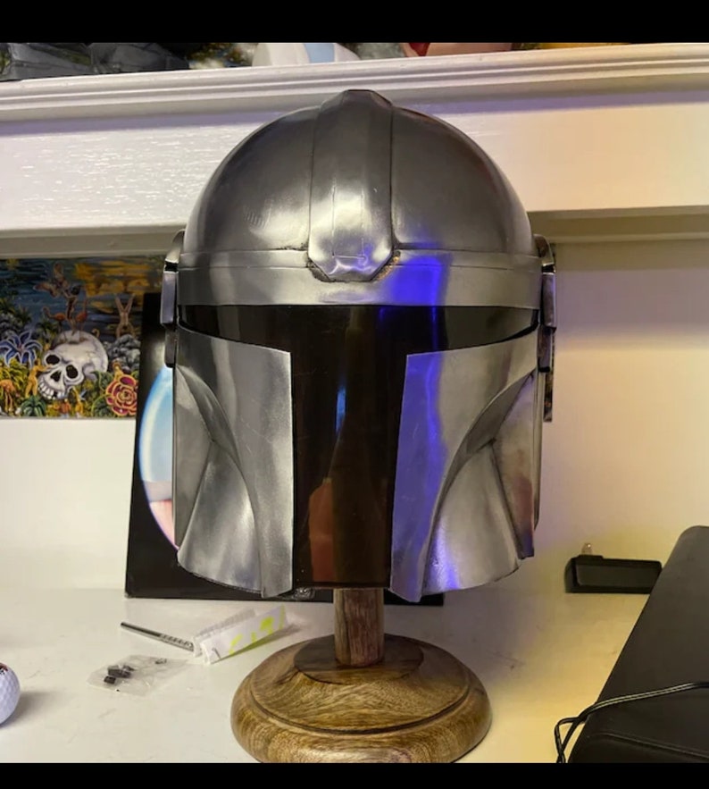 Metal Steel Mandalorian Helmet With Liner and Chin Strap For Etsy