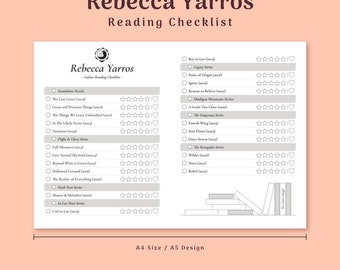 Rebecca Yarros Booklist: Author Reading Checklist (Digital Download)
