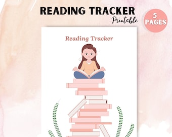 Illustrated Reading Tracker Bundle: Journal, Log & Review (Digital Download)