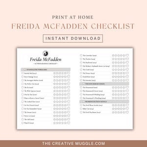 Freida McFadden Reading Checklist: Printable Book List (PDF)