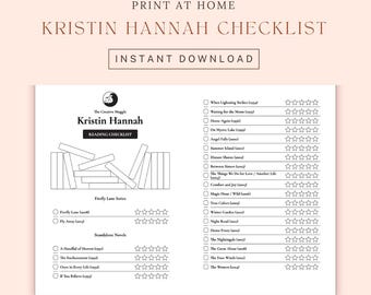 Kristin Hannah Book List Checklist: Printable Author Reading Guide (PDF)