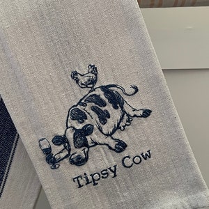 Tea Towel Tipsy Cow