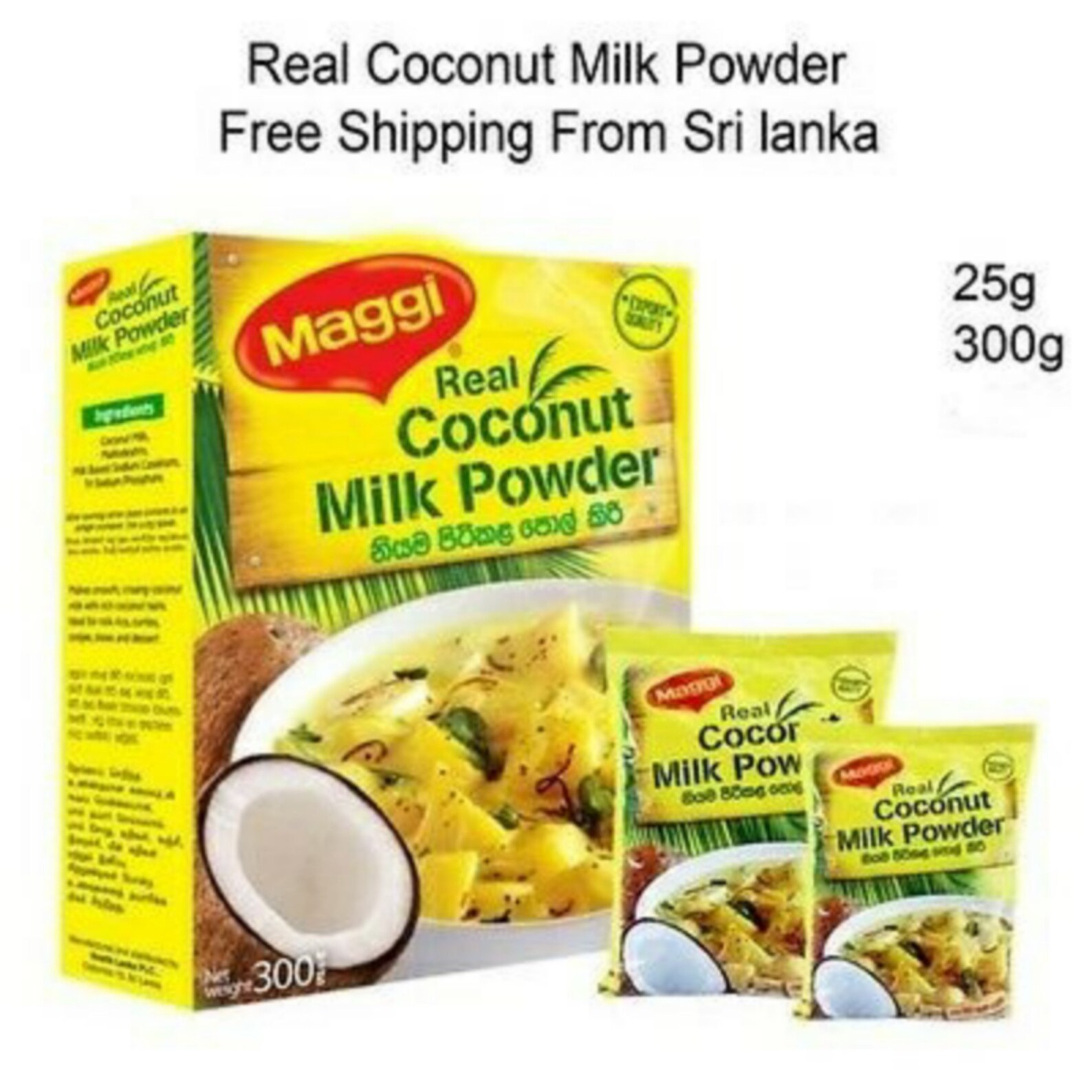 Real Coconut Milk Powder Ceylon From Nestle Maggi Brand Free Etsy