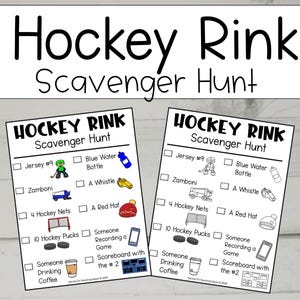 Hockey Scavenger Hunt, Free Printable Game, Hockey Game, Hockey Printable, DIGITAL DOWNLOAD