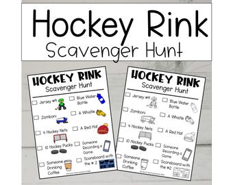 Hockey Rink Scavenger Hunt Game (Digital Download)