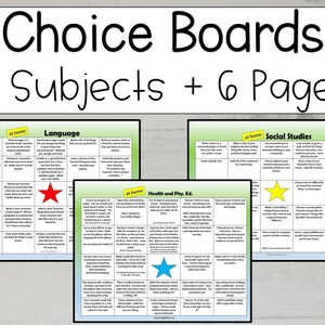 Choice Board, Activities for Kids, Learning Activities, Printable Activities, Online Teaching, Indoor Activities for Kids, DIGITAL Download