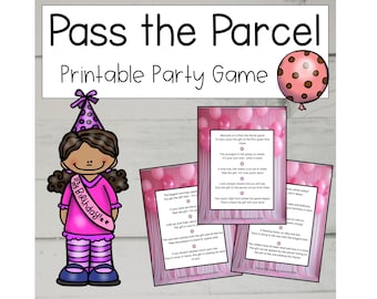 Printable Birthday Party Pass the Parcel Game (Digital Download)