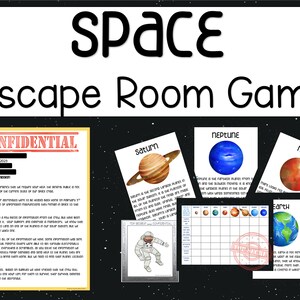 Space Escape Room, Space Birthday, Space Birthday Party, Space for Kids, Space Kids, Space Party, Family Game, DIGITAL DOWNLOAD