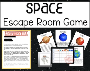 Printable Space Escape Room Game: Kids Birthday Party (Digital Download)