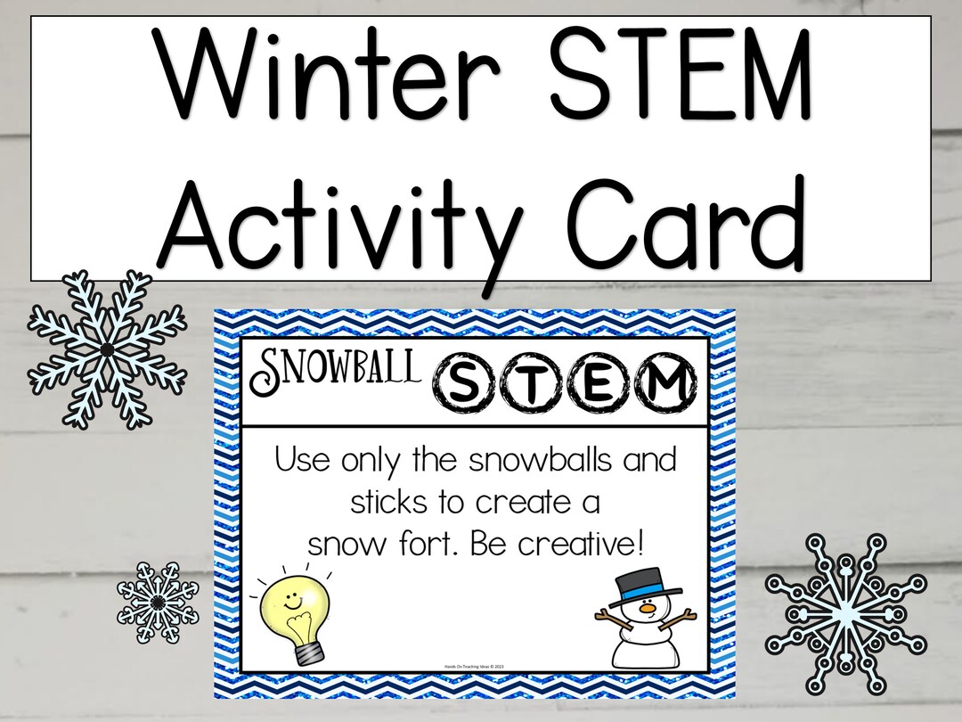 STEM Activity, STEM Activity Card, STEM Teachers, Winter Stem, Stem ...
