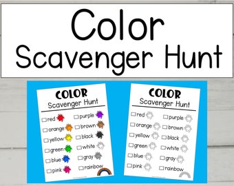 Color Scavenger Hunt: Kids' Treasure Hunt Art Game (Digital Download)