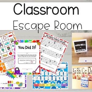 Classroom Escape, School Escape Room, DIY Escape Room, Escape Room for Kids, Classroom Games, Classroom Activities, DIGITAL DOWNLOAD