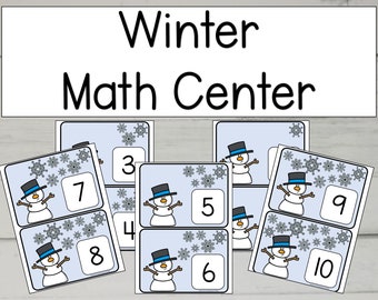 Winter Math Center: Preschool Count Activity (Digital Download)