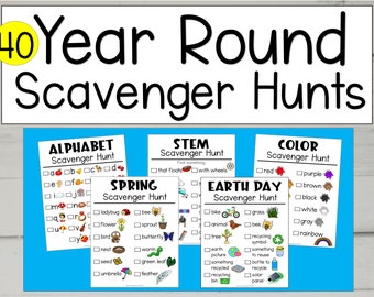 40 Kids Scavenger Hunts: Year Round Activities (Digital Download)