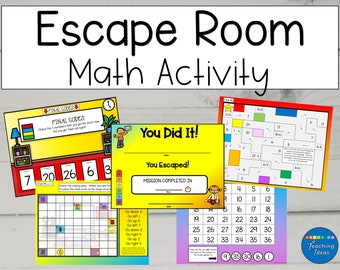 Printable Math Escape Room: Primary Grades Game (Digital Download)