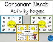 Blends and Digraphs Activity Sheets: Kindergarten Reading (Digital Download)