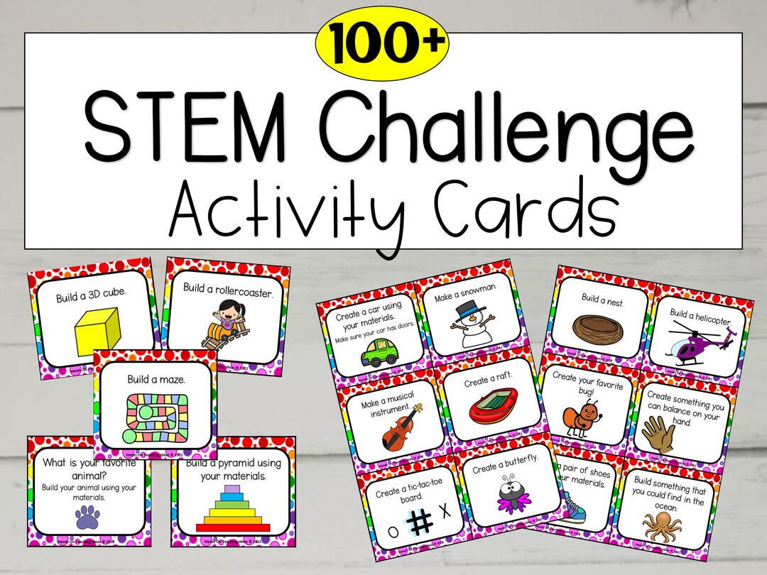 100+ STEM Challenge Cards: Educational Building Activities (digital ...