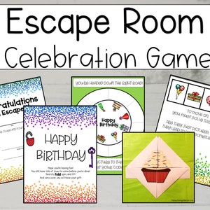 Birthday Escape Room, Birthday, Birthday Games, Kids Birthday, Kids Birthday Games, Escape Room, Party Escape Room,  DIGITAL Download