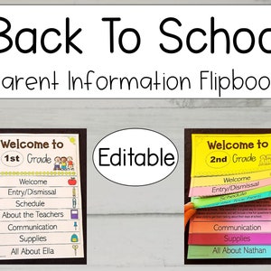 Back to School, Meet the Teacher, Open House Booklet, Editable Template, DIGITAL DOWNLOAD