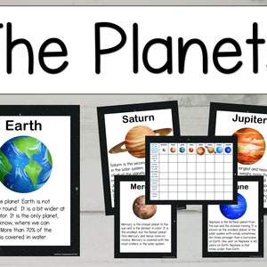 Planets, Space for Kids, Planets for Kids, Planets of the Solar System, Homeschool Planets, Planet Facts, Solar System,  DIGITAL DOWNLOAD