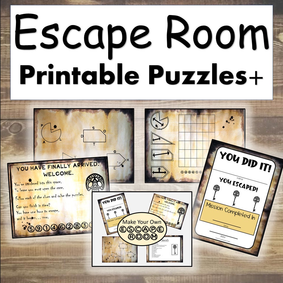 Printable Escape Room Escape Room Escape Game Puzzles DIY Escape Printable Escape Room Escape Room Escape Game Puzzles DIY Escape
