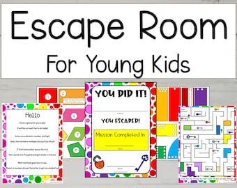 Printable Escape Room Kit for Young Kids (Digital Download)