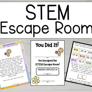 S.T.E.M. Escape Room Spiel, STEM-Aktivität, Fluchtraum für Kinder, Escape Room, DIY Escape Room, DIY druckbares Spiel, digitaler Download