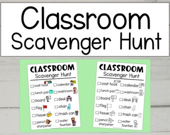 Classroom Scavenger Hunt for Kids (Digital Download)