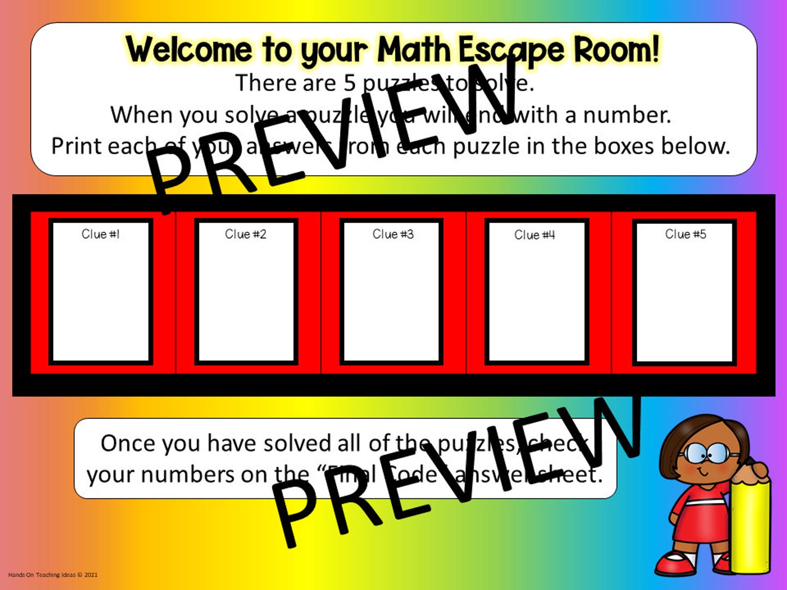 Math Escape Room, Math Game, Math Puzzles, Escape Room Kids, Primary
