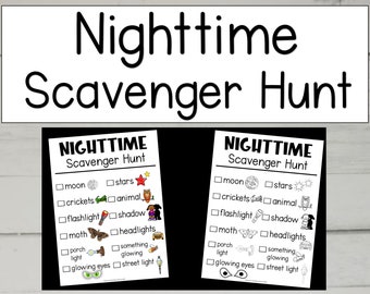 Nighttime Scavenger Hunt for Kids (Digital Download)