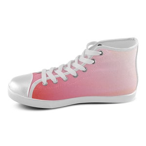 Men's Pink Twister Ombre Custom High Top Shoes (Big and Regular size) Christmas gift for men, women and children