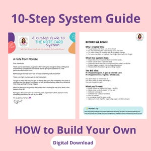 10-Step Note Card System Guide | How to Build & Use Your System | Digital Download