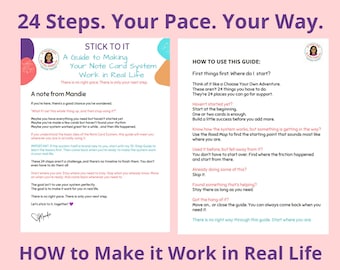 Stick To It | Note Card System Guide | Executive Functioning & ADHD-Friendly Organization