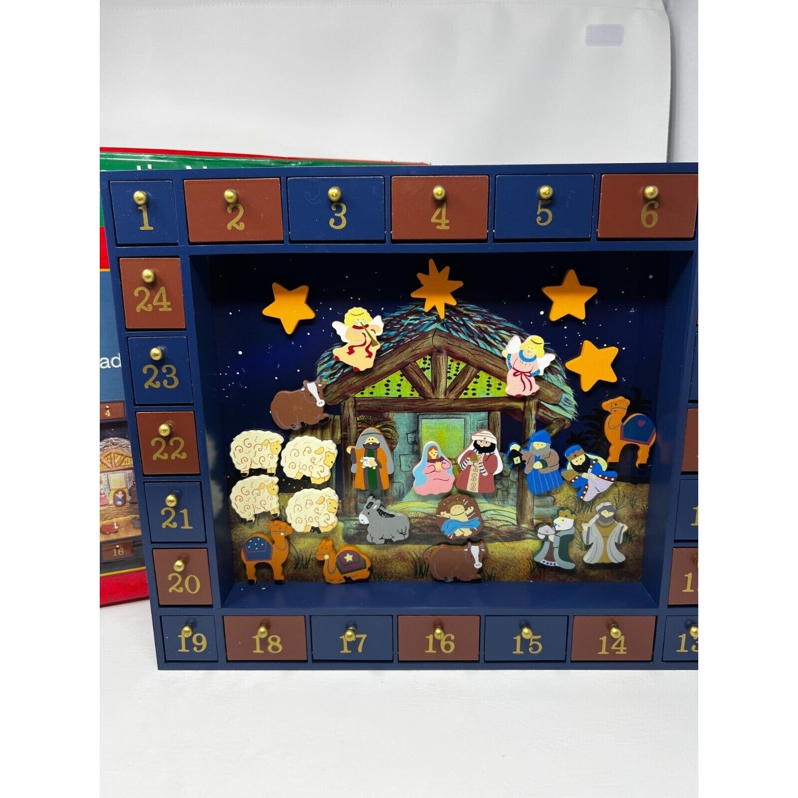 Kurt Adler Nativity Advent Calendar 25 Piece Complete Etsy