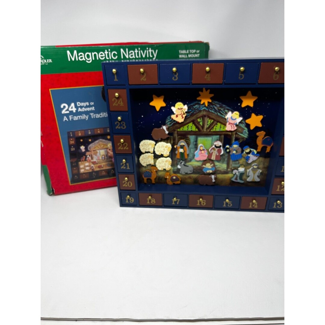 Kurt Adler Nativity Advent Calendar 25 Piece Complete Etsy