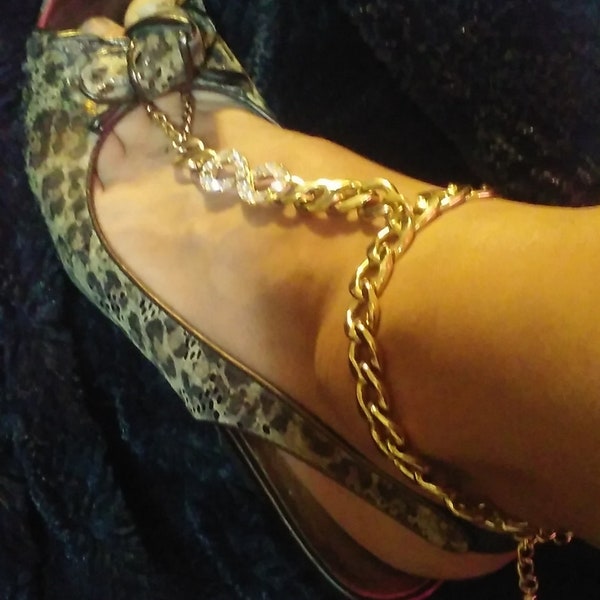 Anklet and Chain to Toe Ring