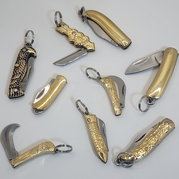 Miniature keychain pocket knive (random)